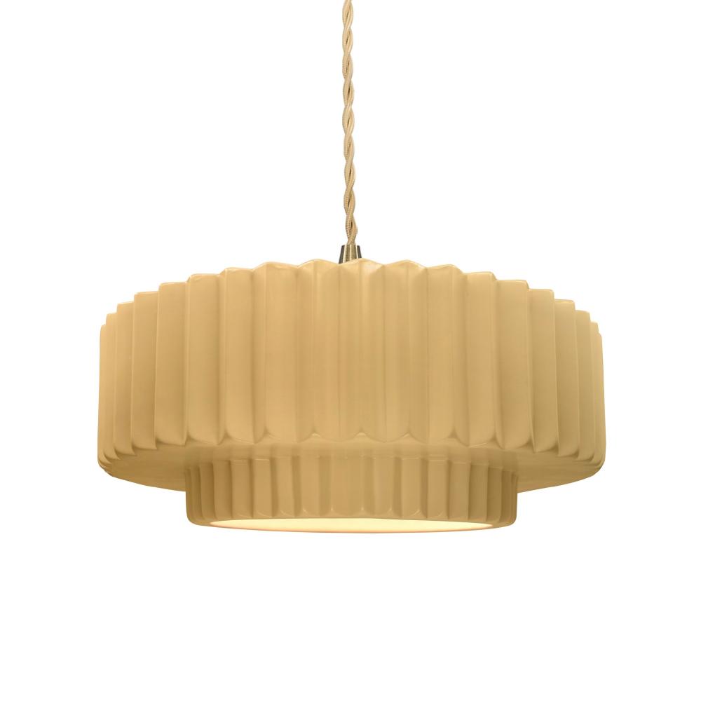 Medium Tier Pleated 1-Light Pendant