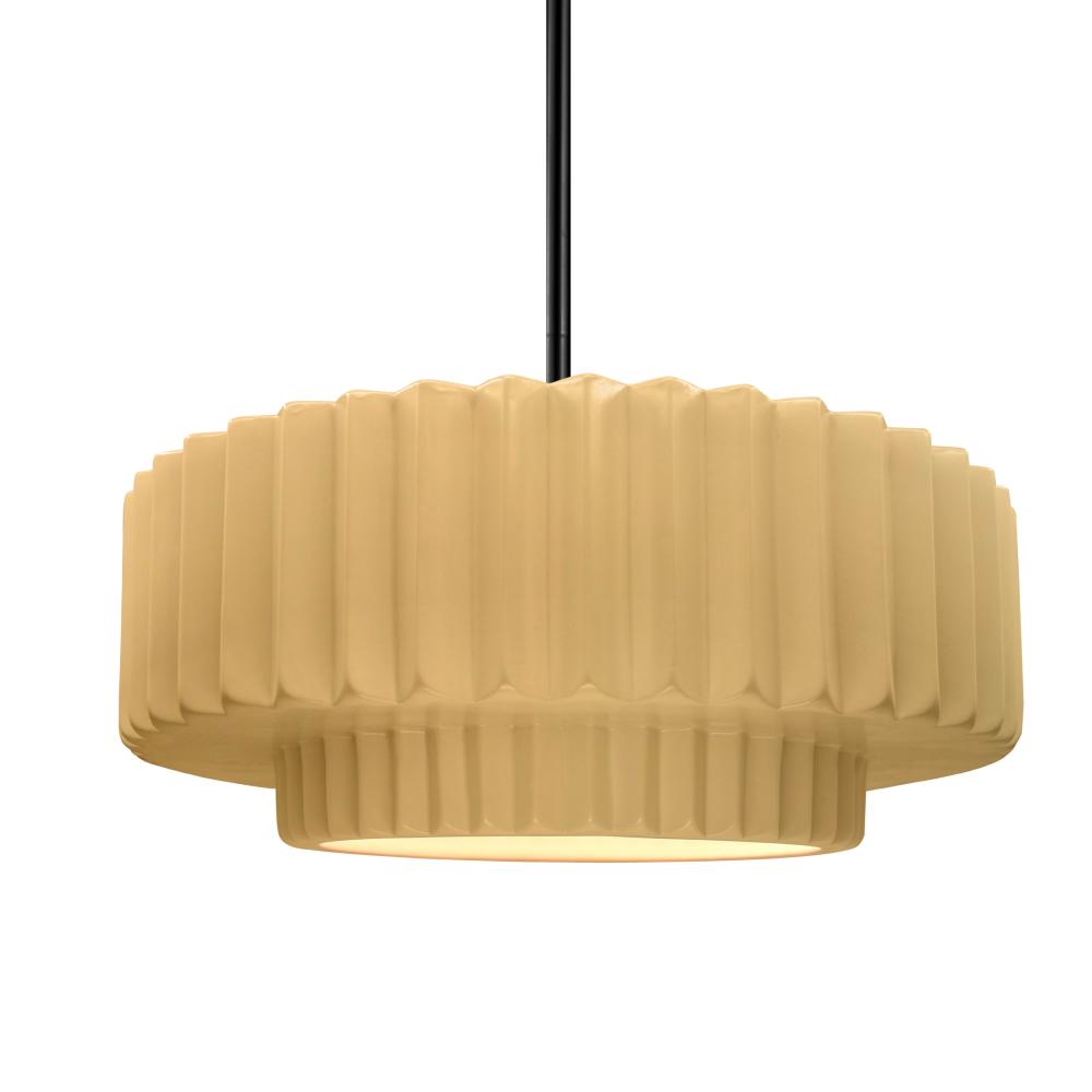 Medium Tier Pleated LED Pendant