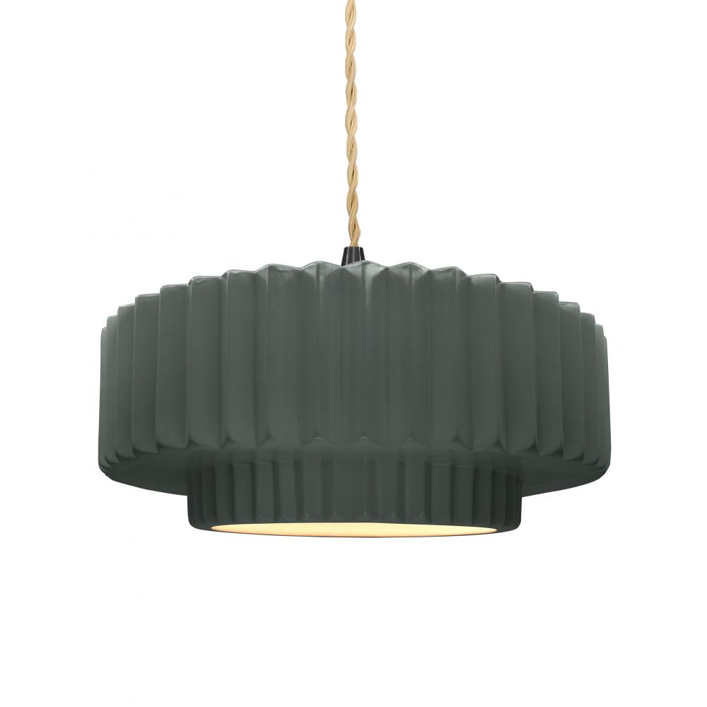 Medium Tier Pleated 1-Light Pendant