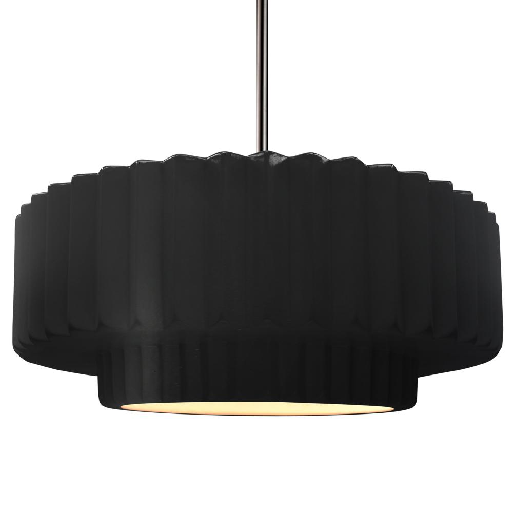 Large Tier Pleated 1-Light Pendant