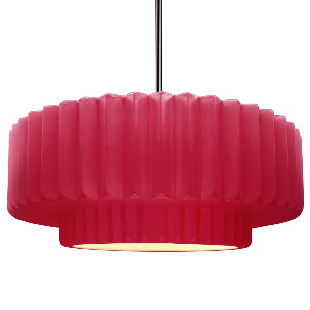 Large Tier Pleated 1-Light Pendant