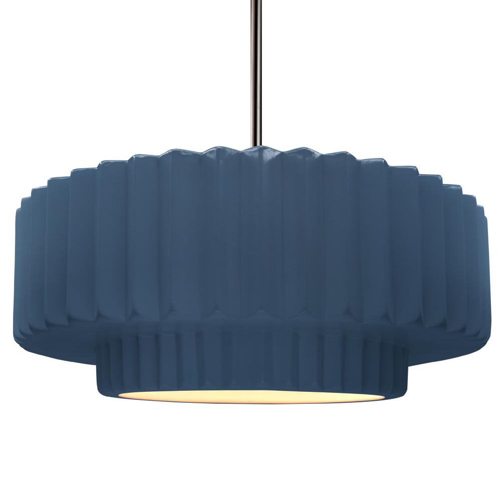 Large Tier Pleated 1-Light Pendant