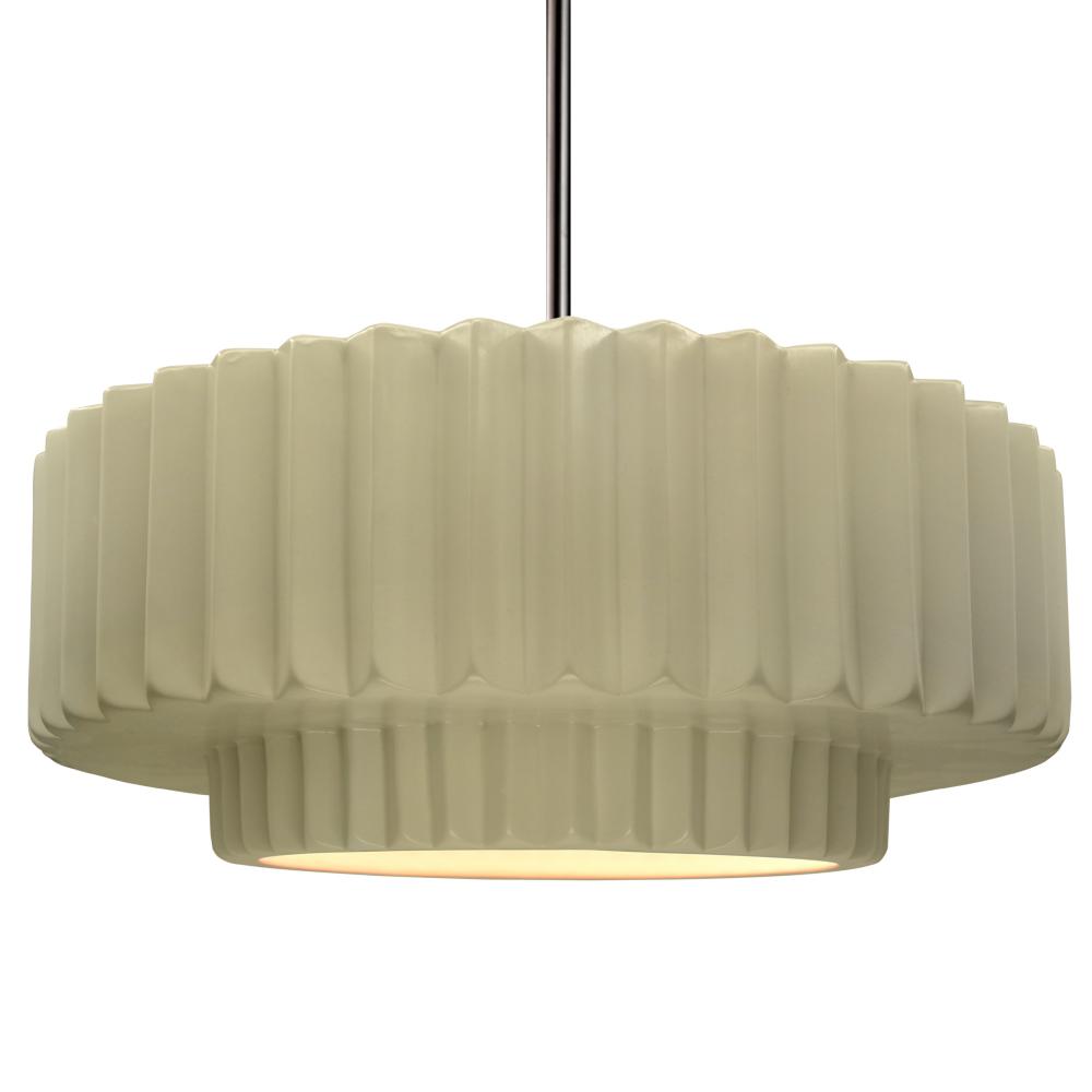 Large Tier Pleated 1-Light Pendant