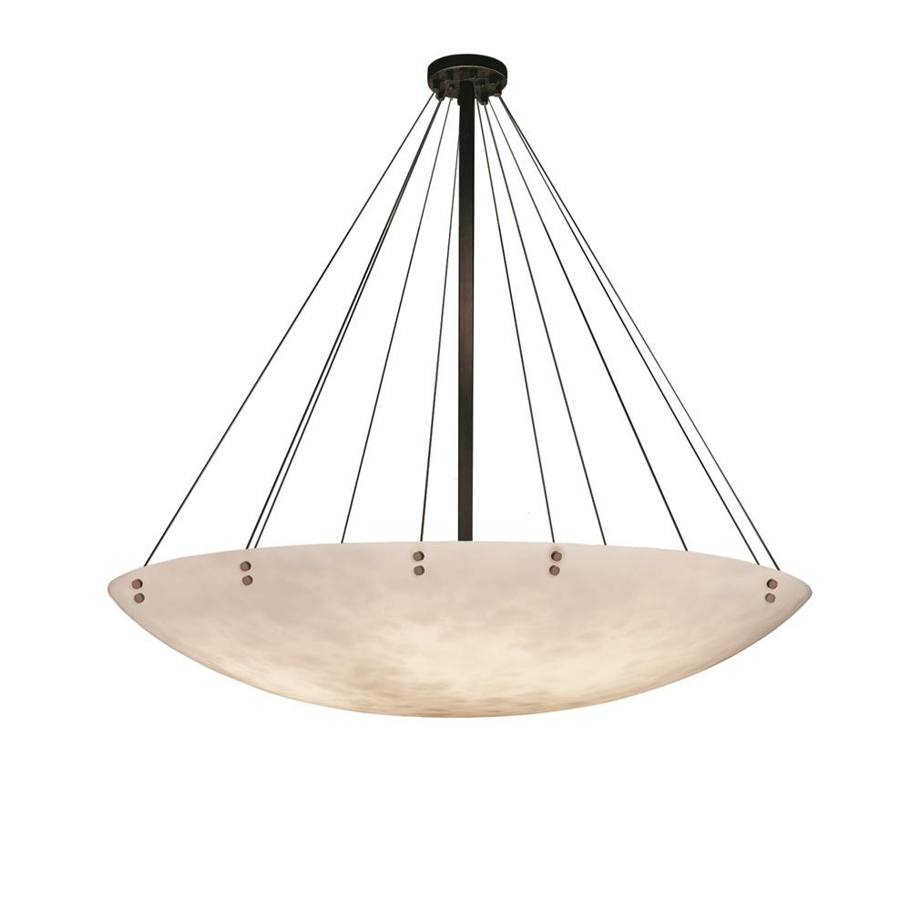 72&#34; Round LED Pendant Bowl w/ Finials