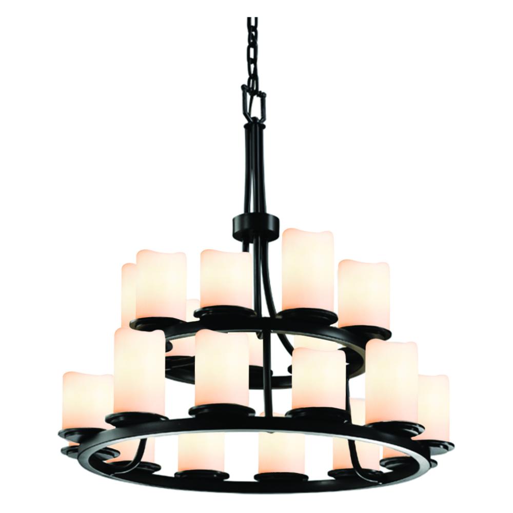 Dakota 21-Light 2-Tier Ring LED Chandelier