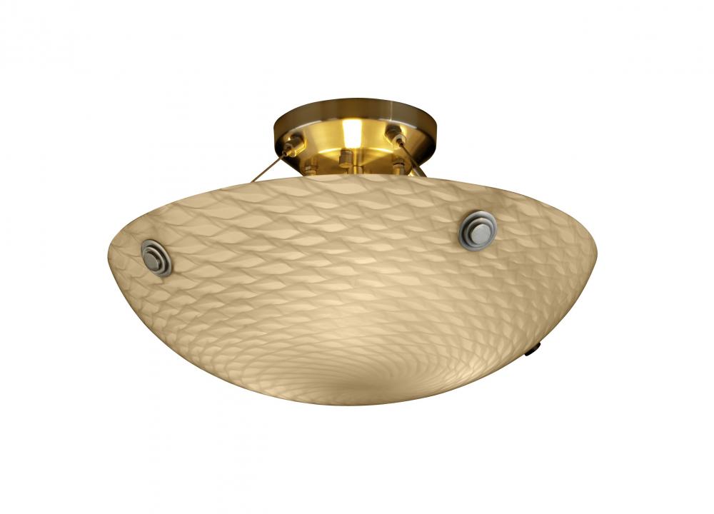 18&#34; Semi-Flush Bowl w/ Finials