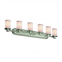 Justice Design Group FAB-8516-10-WHTE-NCKL-LED6-4200 - Rondo 6-Light LED Bath Bar