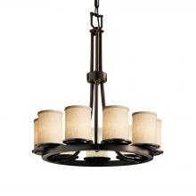 Justice Design Group FAB-8766-10-CREM-DBRZ - Dakota 9-Light Ring Chandelier