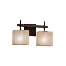 Justice Design Group FSN-8412-55-WEVE-DBRZ - Union 2-Light Bath Bar