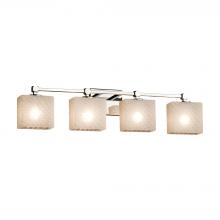 Justice Design Group FSN-8424-55-WEVE-CROM-LED4-2800 - Tetra 4-Light LED Bath Bar