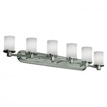 Justice Design Group FSN-8516-10-WEVE-NCKL-LED6-4200 - Rondo 6-Light LED Bath Bar