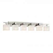 Justice Design Group FSN-8706-55-RBON-NCKL-LED6-4200 - Aero 6-Light LED Bath Bar