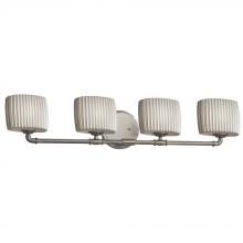 Justice Design Group POR-8464-30-PLET-NCKL - Bronx 4-Light Bath Bar