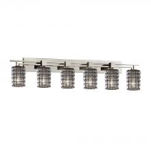 Justice Design Group WGL-8706-10-GRCB-NCKL-LED6-4200 - Aero 6-Light LED Bath Bar