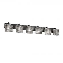 Justice Design Group WGL-8926-30-GRCB-MBLK-LED6-4200 - Modular 6-Light LED Bath Bar