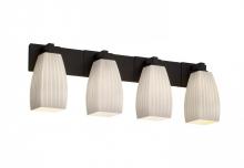 Justice Design Group FSN-8924-15-RBON-MBLK - Modular 4-Light Bath Bar