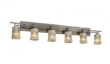 Justice Design Group GLA-8706-16-WHTW-NCKL - Aero 6-Light Bath Bar