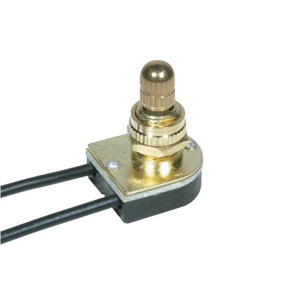 On-Off Metal Rotary Switch; 3/8&#34; Metal Bushing; Single Circuit; 6A-125V, 3A-250V Rating; Brass