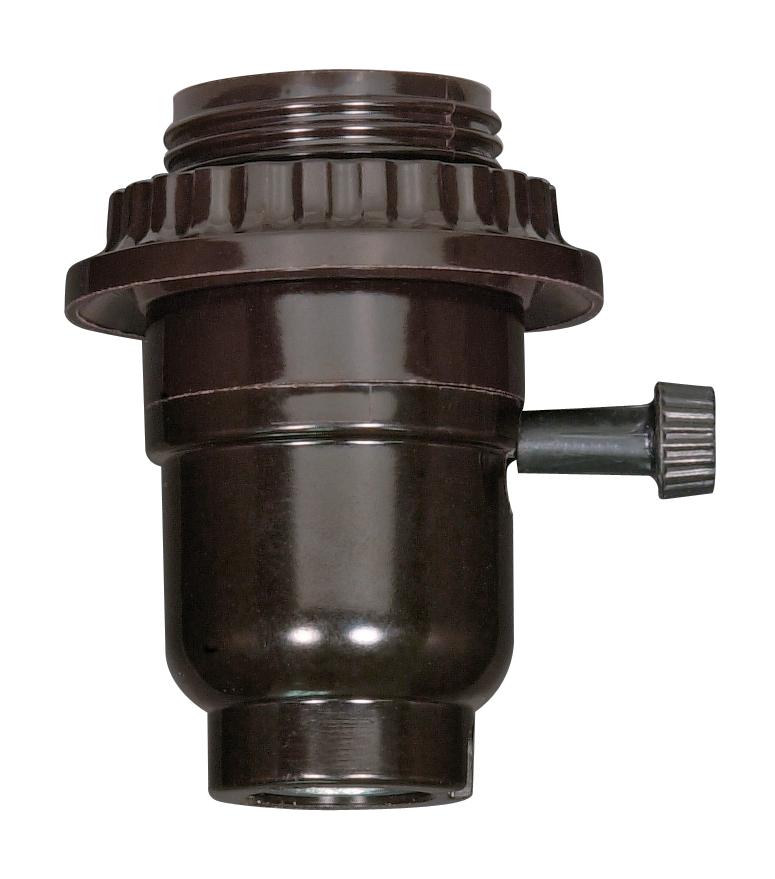 3-Way Turn Knob; Phenolic; Full Uno Thread And Ring; 1/8 IP Cap With Metal Bushing; Less Set Screw;