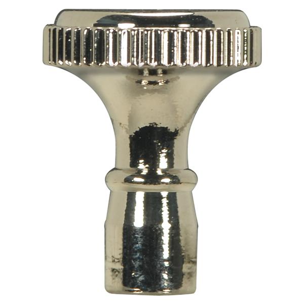 Solid Brass Knob; 4/36 Mandrel; Polished Nickel