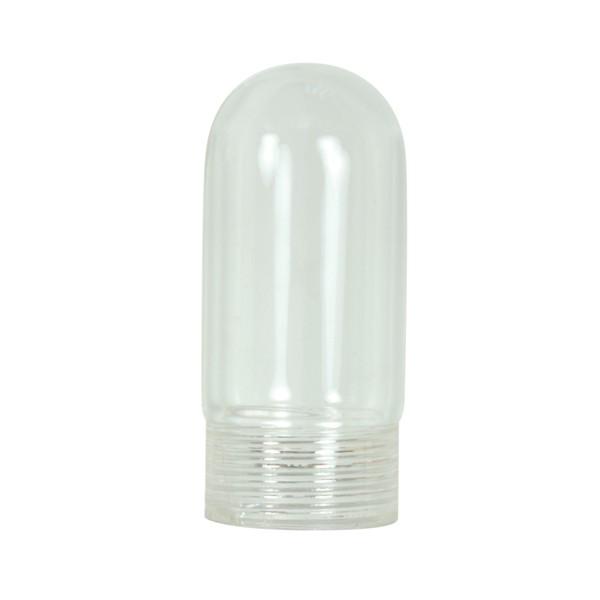 Tubular Clear Glass With Threads; 2.5mm Thickness; 500C; 2-1/4&#34; Height; 1&#34; Diameter