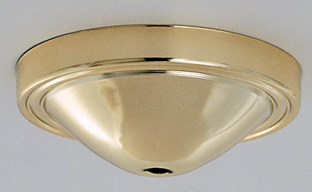 Plain Deep Fixture; Canopy Only; Brass Finish; 5&#34; Diameter; 7/16&#34; Center Hole; 1-3/4&#34;