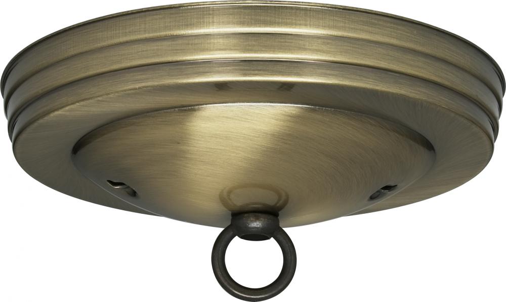 Standard Canopy Kit; Antique Brass Finish; 5&#34; Diameter; 7/16&#34; Center Hole; 2-8/32 Bar Holes;