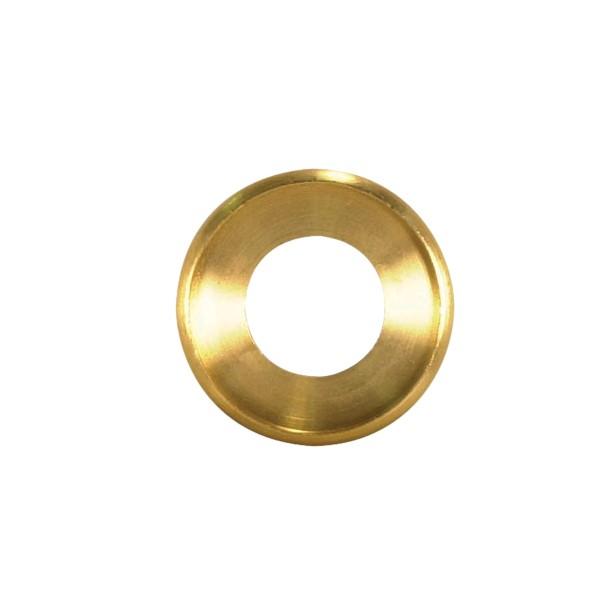 Turned Brass Check Ring; 1/4 IP Slip; Unfinished; 1-1/8&#34; Diameter