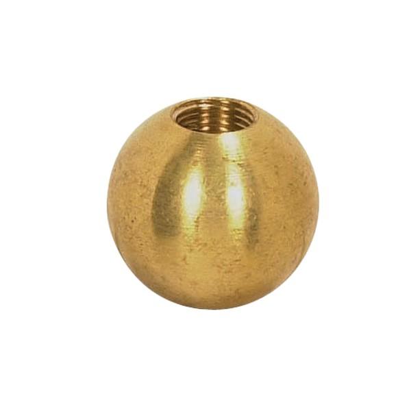 Brass Ball; 2&#34; Diameter; 1/8 IP Tap; Unfinished