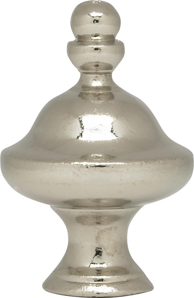 Pyramid Finial; 1-1/2&#34; Height; 1/4-27; Polished Chrome Finish