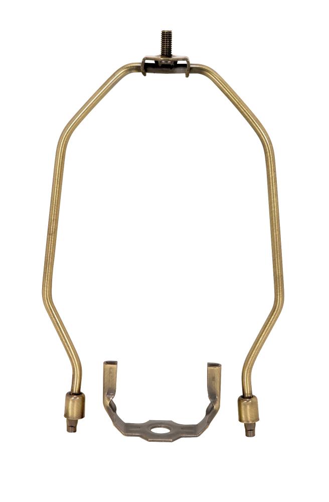 Heavy Duty Harp; Antique Brass Finish; 8&#34; Height; 1/8 IP Saddle; 1/4-27 Thread; 125 Carton