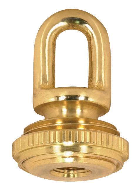 1/8 IP Cast Brass Screw Collar Loop With Ring; Fits 1&#34; Canopy Hole; 1-1/8&#34; Ring Diameter;