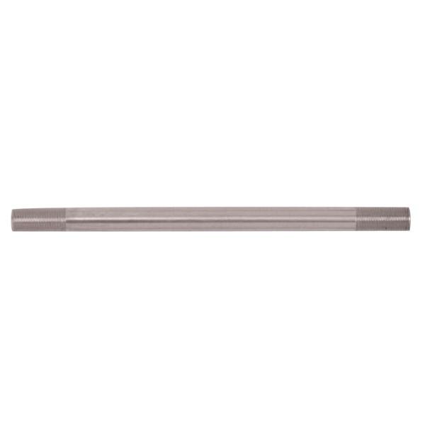 Steel Pipe; 1/8 IP; Raw Steel Finish; 12&#34; Length; 3/4&#34; x 3/4&#34; Threaded On Both Ends