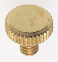 Solid Brass Thumb Screw; Flat Head; 8/32; 1/4&#34; Length; Brass Finish