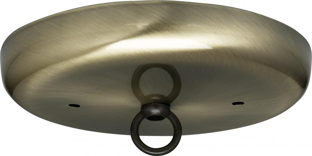 Contemporary Canopy Kit; Antique Brass Finish; 5&#34; Diameter; 7/16&#34; Center Hole; 2-8/32 Bar