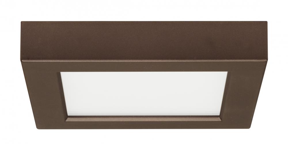 Blink - 10.5W- 5.5&#34; Surface Mount LED - 3000K- Square Shape - Bronze Finish - 120V