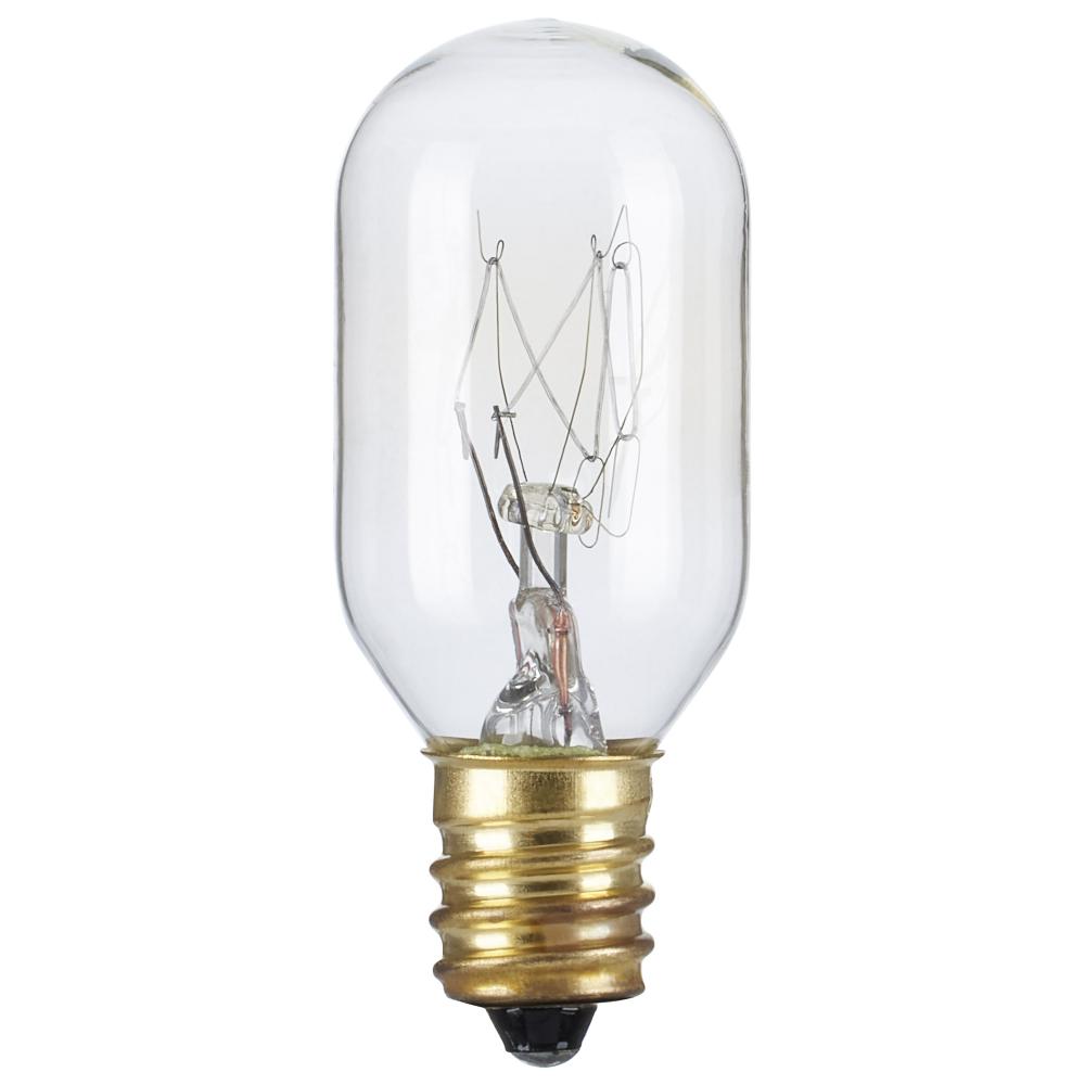 25 Watt T7 Incandescent; Clear; Candelabra base; 130 Volt