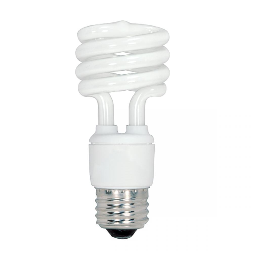 13 Watt; Mini Spiral Compact Fluorescent; 5000K; 82 CRI; Medium base; 120 Volt