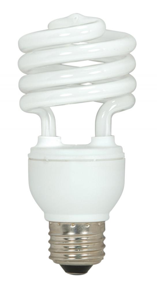 18 Watt; Mini Spiral Compact Fluorescent; 2700K; 82 CRI; Medium base; 120 Volt