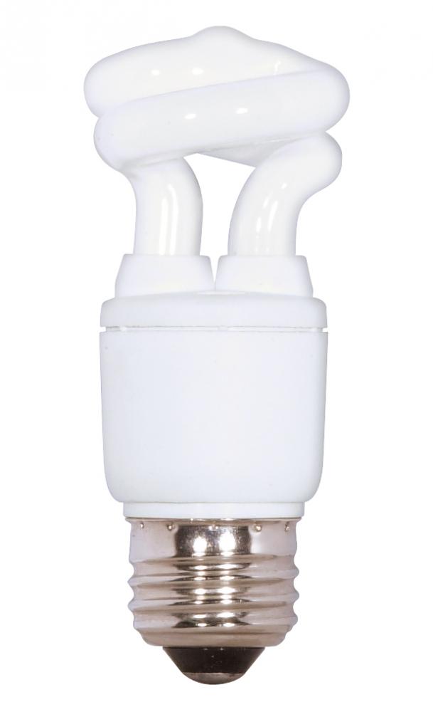 5 Watt; Mini Spiral Compact Fluorescent; 2700K; 82 CRI; Medium base; 120 Volt