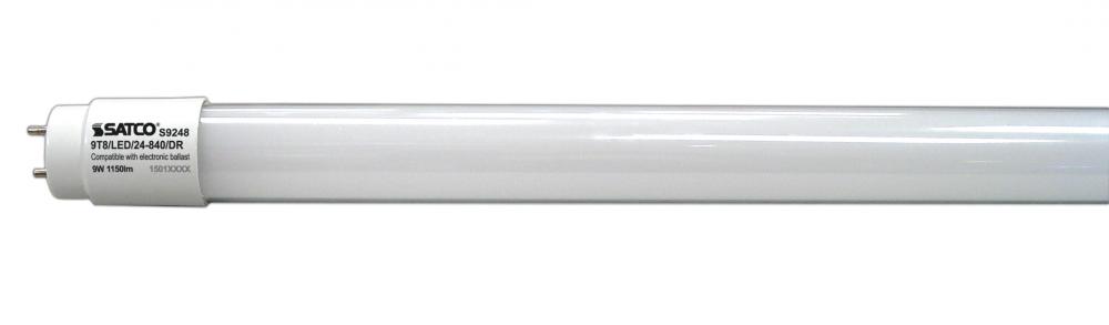 Discontinued - 9 Watt T8 LED; 50000 Average rated hours; Medium bi-pin base; 1150 Lumens; 4000K