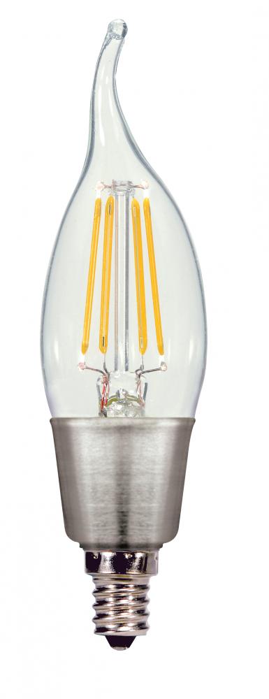 Discontinued - 4.5 Watt CA11 LED; Clear; Candelabra base; 2700K; 450 Lumens; 120 Volt