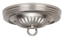 Satco Products Inc. 90/1882 - Ribbed Canopy Kit; Brushed Nickel Finish; 5" Diameter; 7/16" Center Hole; 2-8/32 Bar Holes;