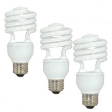 Satco Products Inc. S5541 - 18 Watt; Mini Spiral Compact Fluorescent; 2700K; 82 CRI; Medium base; 120 Volt; 3-pack