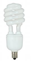 Satco Products Inc. S7364 - 13 Watt; Mini Spiral Compact Fluorescent; 2700K; 82 CRI; Candelabra base; 120 Volt