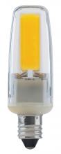 Satco Products Inc. S8684 - 4 Watt; LED; 3000K; Clear; Mini Candelabra base; 120 Volt