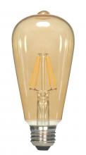 Satco Products Inc. S9270 - Discontinued - 2.5 Watt ST19 LED; Transparent Amber; Medium base; 2300K; 220 Lumens; 120 Volt