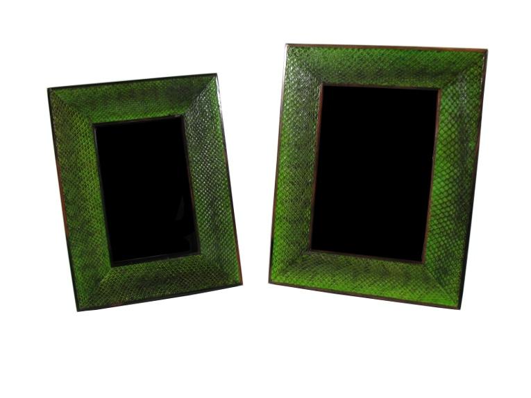 FRAME, 4X6, SNAKESKIN, GREEN