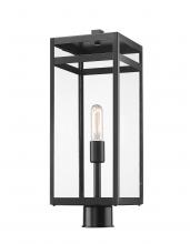 Z-Lite 596PHBR-BK - 1 Light Outdoor Post Mount Fixture