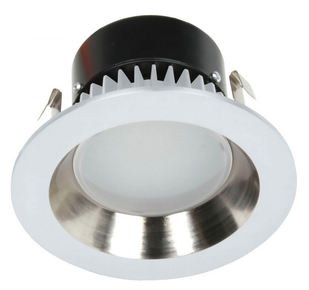 Recesso 4&#34; Reflector Satin Nickel/White